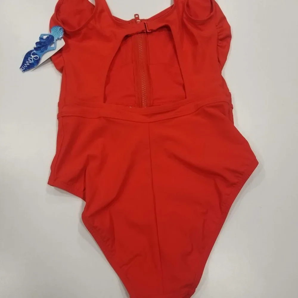 Skinny Dippers by Miraclesuit Jippa Zip Lock One-Piece Swimsuit Size Small - Picture 6 of 11